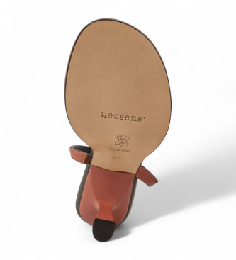 Neosens Sandlias de couro S3168 Godello laranja