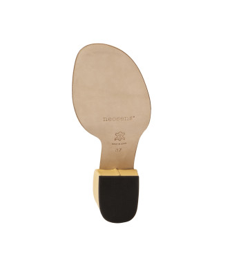 Neosens Usnjeni sandali S3173 rumene barve -Višina pete 6 cm