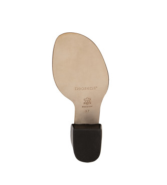 Neosens Skórzane sandały S3174 czarne -Wysokość obcasa 6cm
