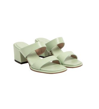 Neosens Leather sandals S3174 green -Heel height 6cm