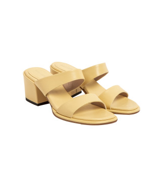 Neosens Leather sandals S3174 yellow -Heel height 6cm