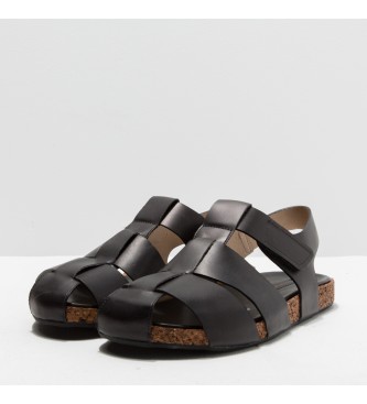Neosens Restored Skin Ebony Rondo leather sandals black