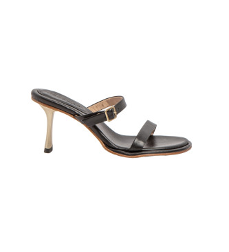 Neosens Leren sandalen S3194 zwart -Hoogte hak 8cm