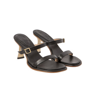 Neosens Leather sandals S3194 black -Heel height 8cm