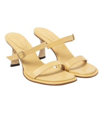 Neosens Lder sandaler S3194 Nappa gul -Heel hjd: 8cm