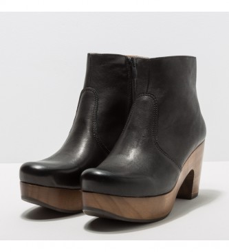 Neosens Leather ankle boots S3260 Montone Black/ St.laurent -height heel: 8cm