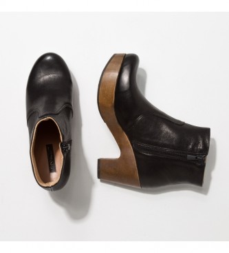 Neosens Leather ankle boots S3260 Montone Black/ St.laurent -height heel: 8cm