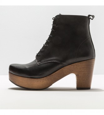 Neosens Leather ankle boots S3262 Montone Black/ St.laurent -height heel: 8cm