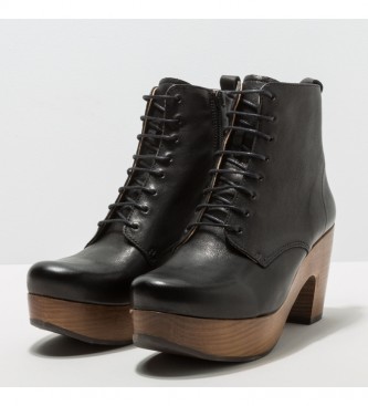 Neosens Leather ankle boots S3262 Montone Black/ St.laurent -height heel: 8cm