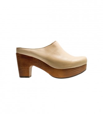 Neosens Usnjeni sandali S3263 St.laurent beige -Višina pete 8 cm