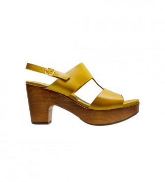 Neosens Usnjeni sandali S3270 St.laurent Sandal yellow -Višina pete 8cm