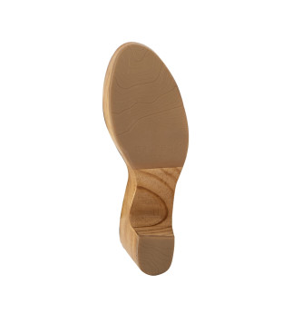 Neosens Usnjeni sandali S3273 St.laurent beige -Višina pete 8 cm