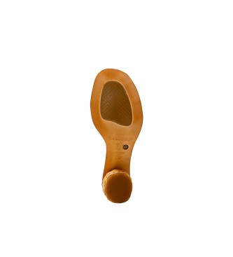 Neosens Usnjeni sandali S3302 Malvasia rjave barve -Višina pete 6,5 cm