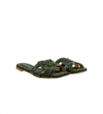 Neosens Leather Sandals Mistela green