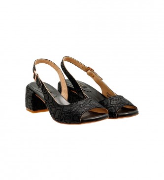 Neosens Ozana leather sandals black -Heel height 5,5cm