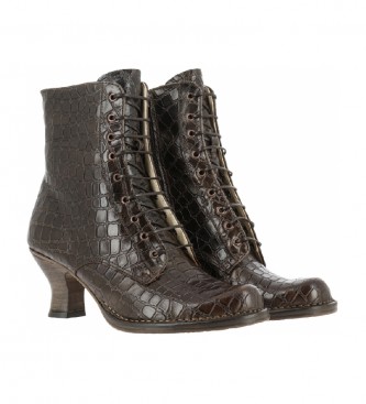 Neosens Rococo S659 brown leather ankle boots -Height heel: 6.5 cm