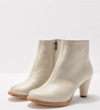 Neosens Leather ankle boots S939 Beba white -Heel height 7.5cm