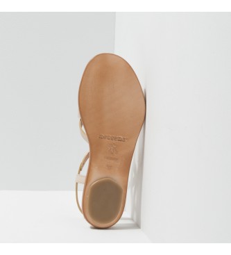 Neosens Restored Skin Cream Aurora beige leather sandals