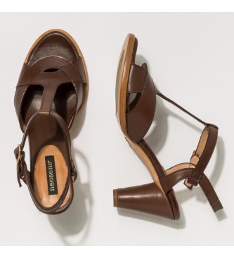 Neosens S968 Montua sandali in pelle marrone -Altezza tacco: 7,5cm-