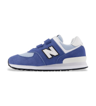 New Balance Baskets en cuir 574 Hook & Loop bleu