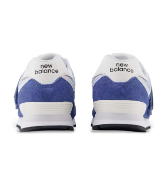 New Balance Baskets en cuir 574 Hook & Loop bleu