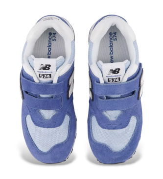 New Balance Baskets en cuir 574 Hook & Loop bleu