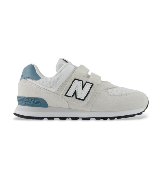 New Balance Baskets en cuir 574 Hook & Loop gris