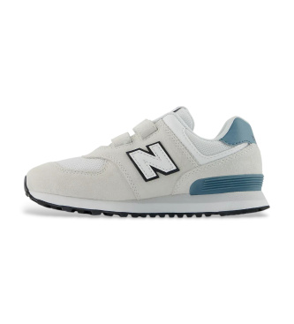 New Balance Baskets en cuir 574 Hook & Loop gris