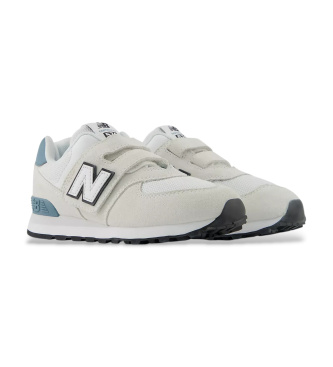 New Balance Baskets en cuir 574 Hook & Loop gris