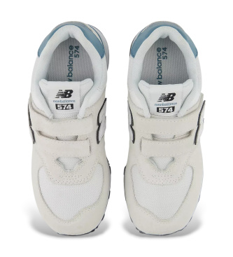 New Balance Baskets en cuir 574 Hook & Loop gris