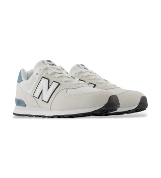 New Balance Leder Turnschuhe 574 Lace grau