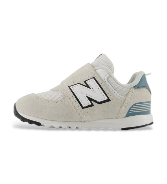New Balance Baskets en cuir 574 NewHook & Loop gris