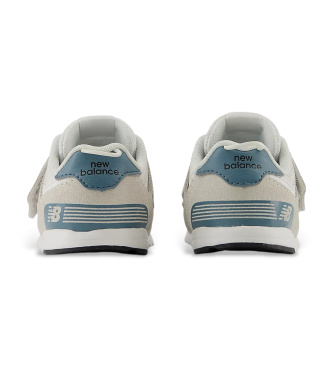 New Balance Baskets en cuir 574 NewHook & Loop gris