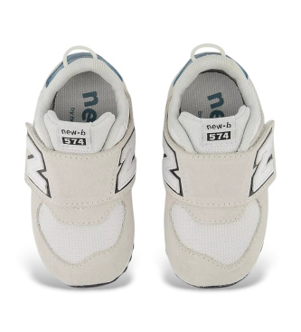 New Balance Baskets en cuir 574 NewHook & Loop gris