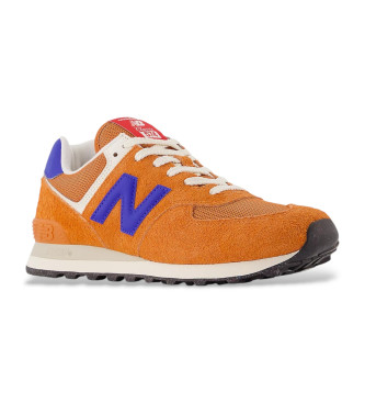 New Balance Tnis de couro 574 laranja