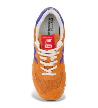 New Balance Tnis de couro 574 laranja