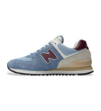 New Balance Zapatillas de Piel 574 azul