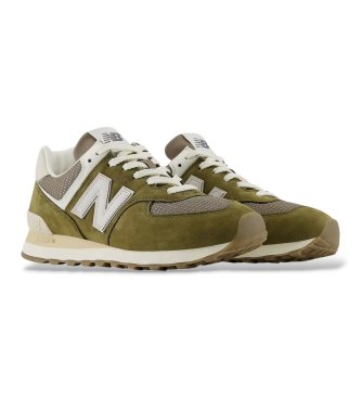 New Balance Baskets en cuir 574 vert
