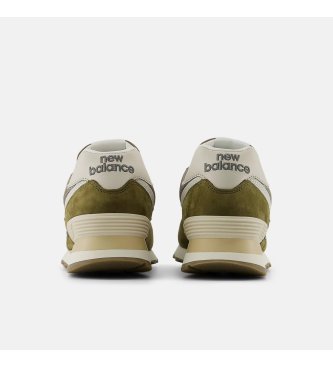 New Balance Baskets en cuir 574 vert