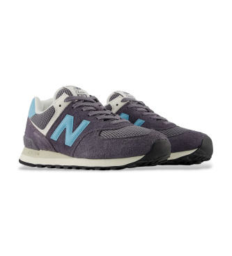 New Balance Leather Sneakers 574 dark grey