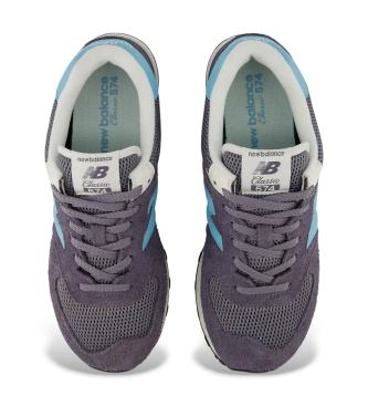 New Balance Leather Sneakers 574 dark grey