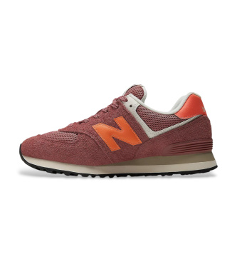 New Balance Leather Sneakers 574 red