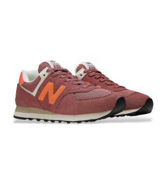 New Balance Leather Sneakers 574 red