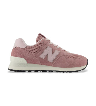 New Balance Baskets en cuir 574 rose