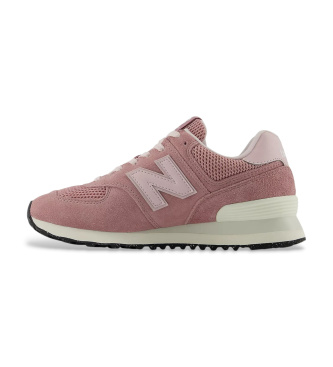 New Balance Baskets en cuir 574 rose