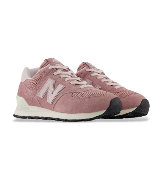New Balance Baskets en cuir 574 rose