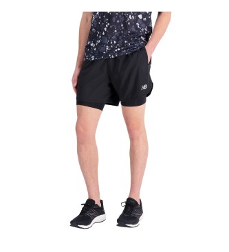 New Balance Accelerate Pacer 2 in 1 Short noir