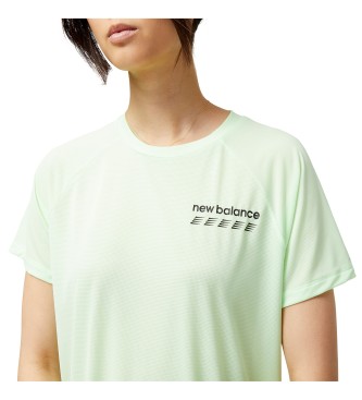 New Balance T-shirt verde Accelerate Pacer