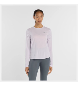 New Balance Atletika Majica z dolgimi rokavi lila
