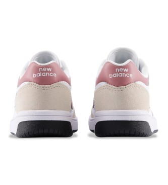 New Balance Baskets B480 Dentelle blanche, rose